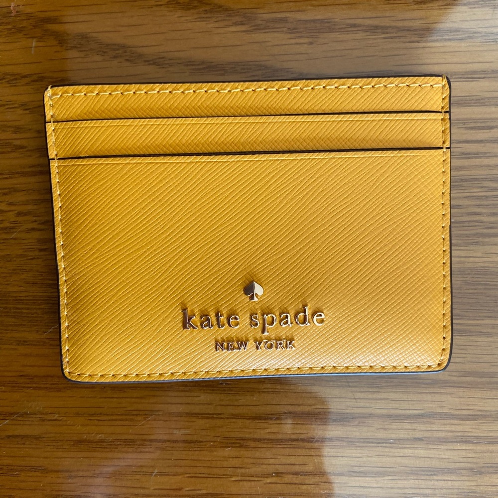 Kate Spade Madison Saffiano Leather Daffodil Card Holder